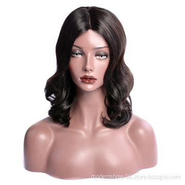 100% human hair pre plucked loose wave swiss lace front wig unprocessed raw virgin cuticles aligned loose wave lace closure wig